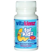 Vitaklenz for Kidz Herbal Worms Treatment 80 Chewable Tablets