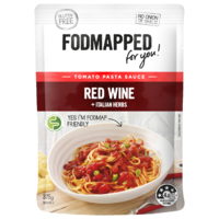 Fodmapped Red Wine & Italian Herbs Tomato Pasta Sauce 375g