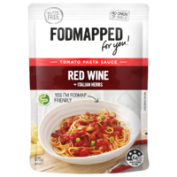 Fodmapped Red Wine & Italian Herbs Tomato Pasta Sauce 375g