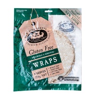 Old Time Bakery Wholesome Gluten Free Wraps 4 Pack (Green) 250g