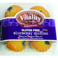 Vitality Blueberry Muffins (4 Pack) 480g