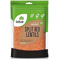 Lotus Organic Split Red Lentils 250g
