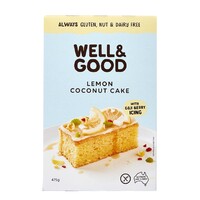 Well & Good Lemon Coconut Cake 475g