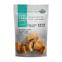 Low Carb Life Peanut Butter Choc Chip Bars Keto Bake Mix 300g