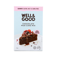 Well & Good Gluten Free Chocolate Mud Cake Mix 475g