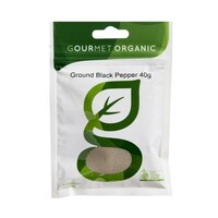 Gourmet Organic Herbs Ground Black Pepper 40g