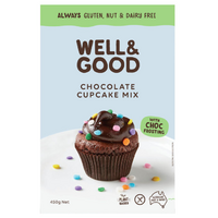 Well & Good Gluten Free Chocolate Cupcake Mix 450g