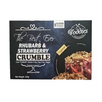 Foddies Vegan Rhubarb & Strawberry Crumble 300g