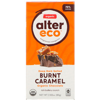 Alter Eco Dark Salted Burnt Caramel 70% Organic Chocolate 80g