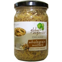 Global Organics Wholegrain Mustard With Cider Vinegar 200g