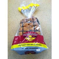 Healthybake Organic Sourdough Spelt Choc Chip Hot Cross Buns 500g