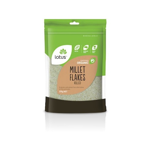 Lotus Organic Rolled Millet Flakes 375g