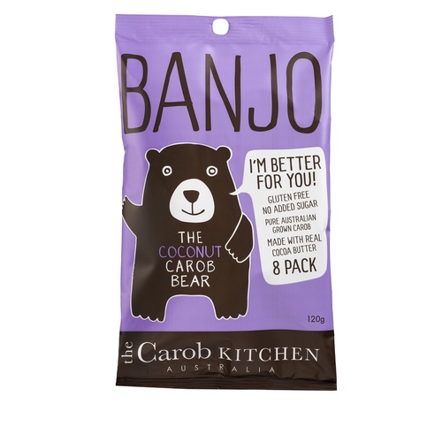 The Carob Kitchen Banjo COCONUT (8 Pack) 120g