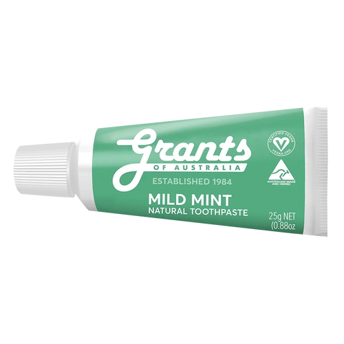 Grants Mild Mint Natural Toothpaste Travel Size 25g