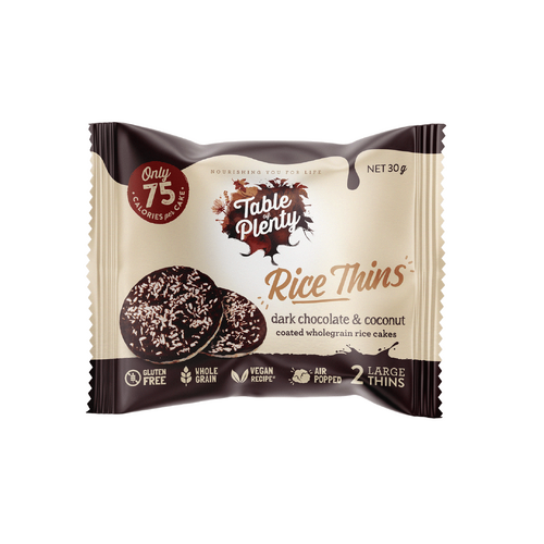Table of Plenty Rice Cakes Thins Dark Choc & Coconut 30g