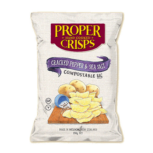 Proper Crisps Cracked Pepper & Sea Salt 150g