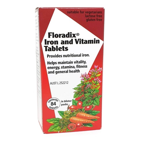 Floradix Iron and Vitamin (84 Tablets)