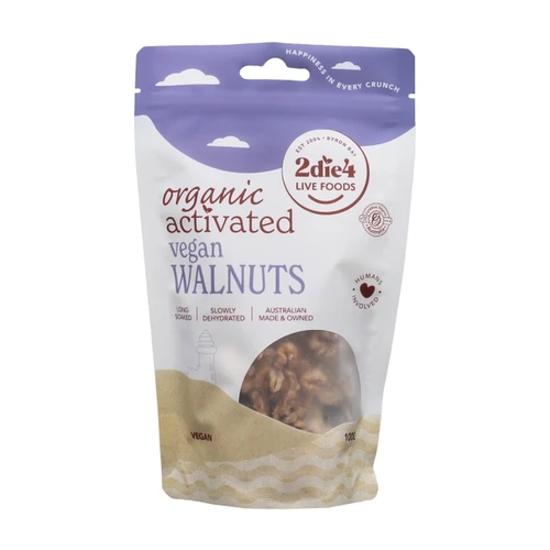 2die4 Organic Activated Walnuts VEGAN 100g