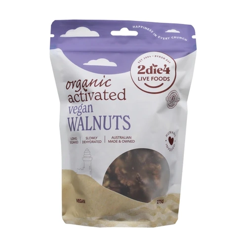 2die4 Organic Activated Walnuts VEGAN 275g