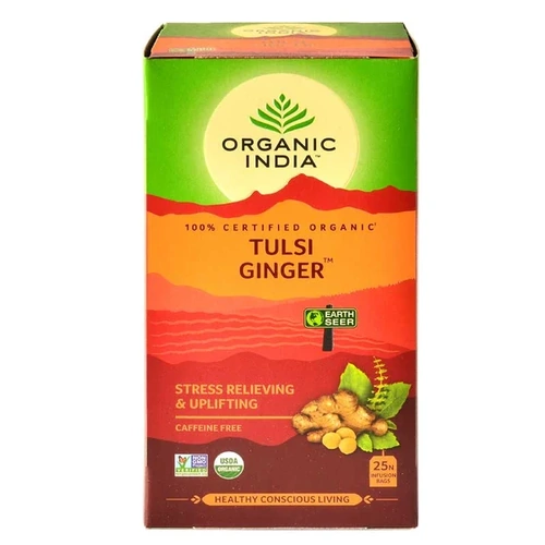 Organic India Tulsi Ginger Tea (25 Bags) 40g