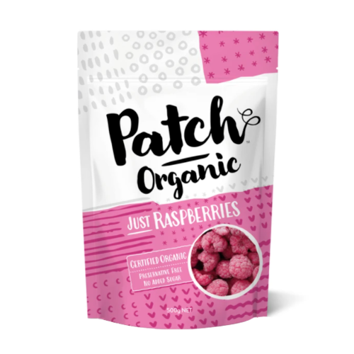 Patch Organic Frozen Just Raspberries 500g