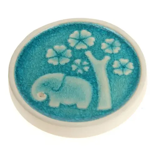 Circular Elephant Incense Holder