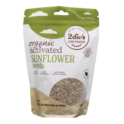 2die4 Organic Activated Sunflower Seeds 300g