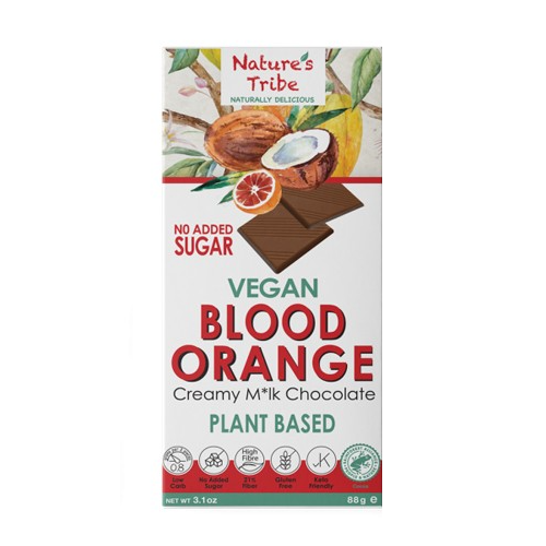 Natures Tribe Vegan Keto Blood Orange Milk Choc 88g