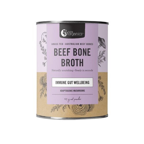 Nutra Organics Bone Broth Beef Adaptogenic Mushroom 125g