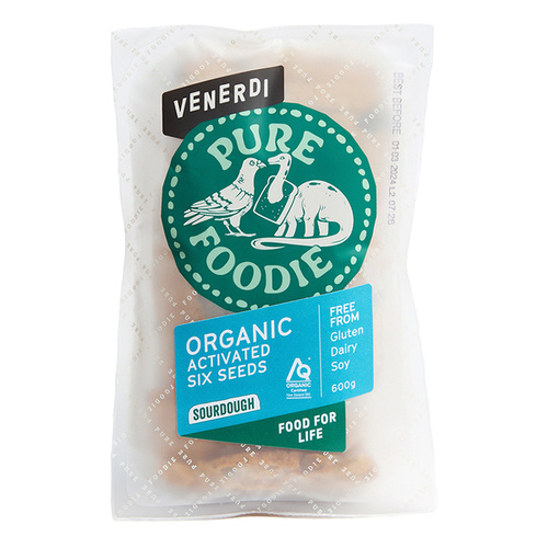 Venerdi Organic Sourdough Activated Six Seed 600g 