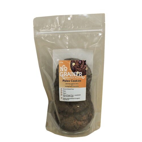 No Grainer Paleo Cookies with Macadamia & Chocolate (6 Pack) 215g