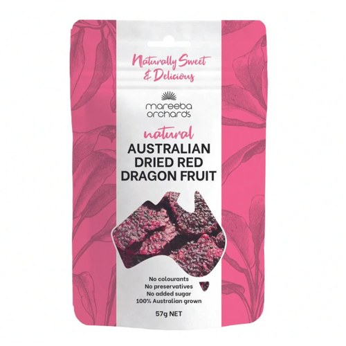 Mareeba Orchards Australian Dried Red Dragon Fruit 57g