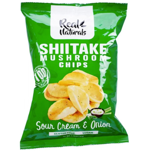 Real Naturals Shiitake Mushroom Chips Sour Cream & Onion 32g