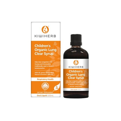 Kiwiherb Childrens Organic Lung Clear Syrup 100ml