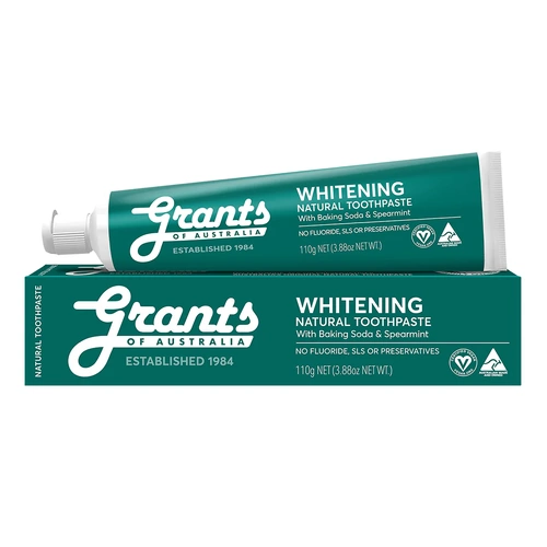 Grants Whitening Natural Toothpaste with Baking Soda & Spearmint 110g
