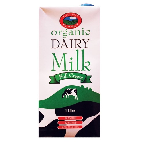 Living Planet Organic Dairy Milk Full Cream 1L