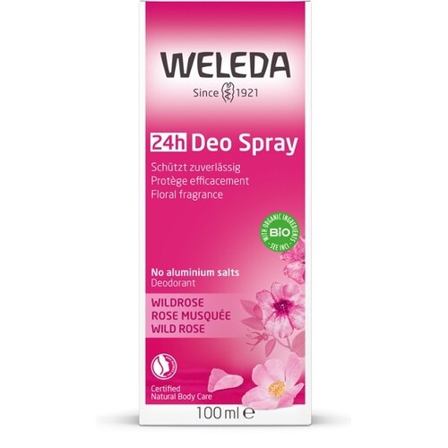 Weleda Organic 24hr Deo Spray Wild Rose 100ml