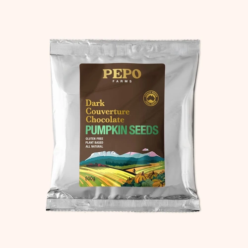 Pepo Farms Dark Chocolate Coated Pumpkin Seeds 500g