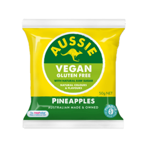 Aussie Vegan Lolly Pineapples 50g