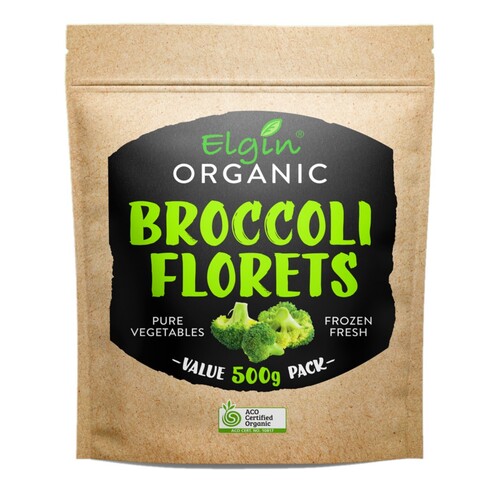 Elgin Organic Frozen Broccoli Florets 500g