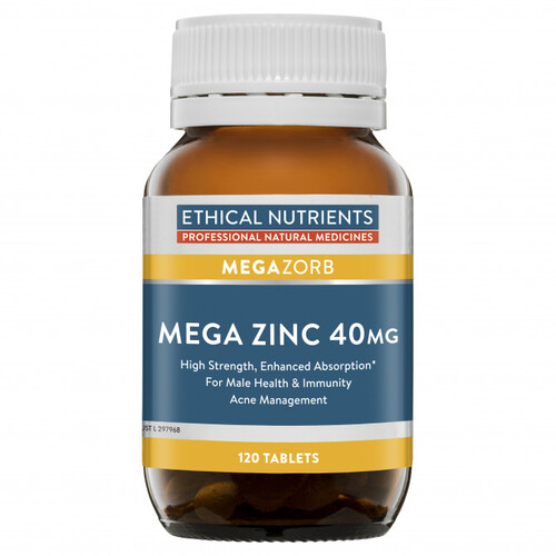 Ethical Nutrients Mega Zinc 40mg 120 Tabs