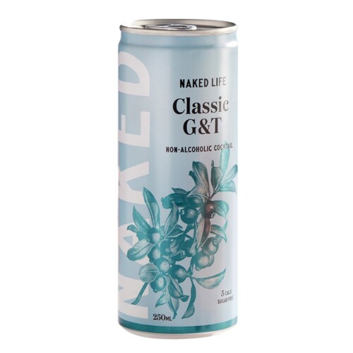 Naked Life Non Alcoholic Classic G&T Can (Single) 250ml