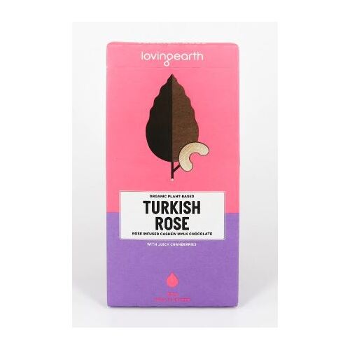 Loving Earth Turkish Rose Cashew & Cranberries Chocolate 80g