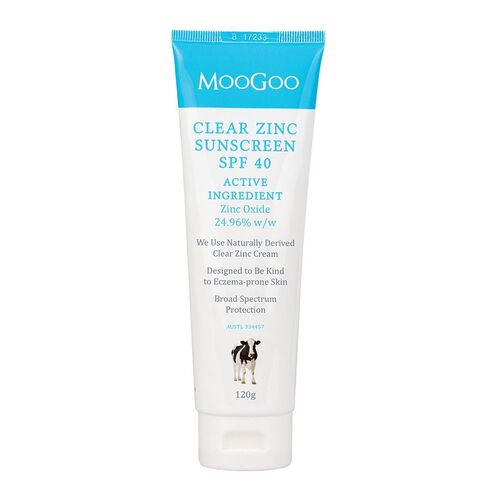 MooGoo Clear Zinc Sunscreen SPF40 120g