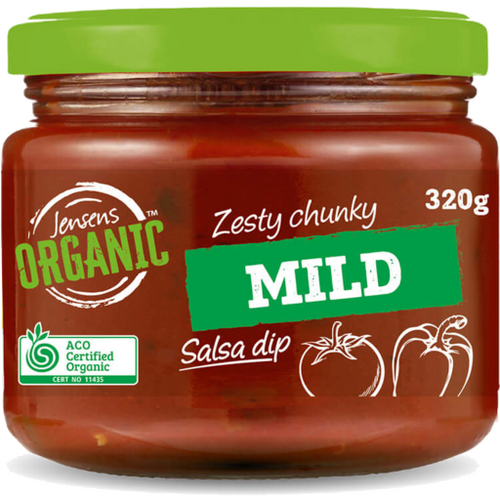 Jensens Organic Salsa Dip Mild 320g