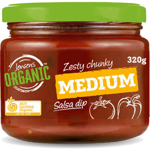 Jensens Organic Salsa Dip Medium 320g