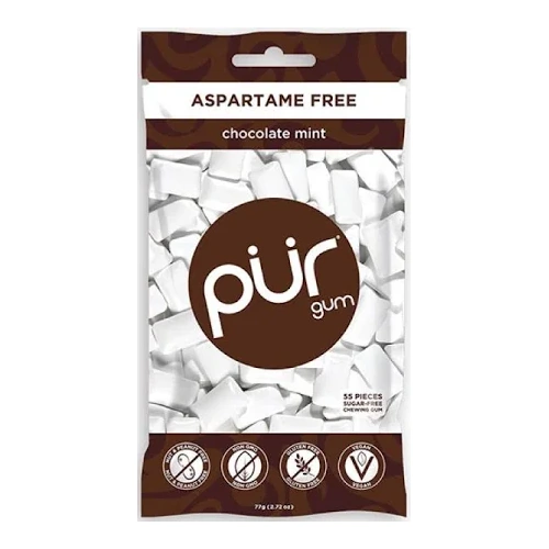 PUR Chocolate Mint Gum 77g Bag