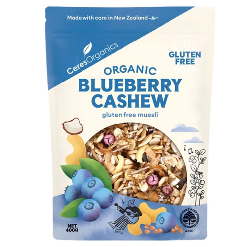 Ceres Organics Gluten Free Blueberry Cashew Muesli 400g