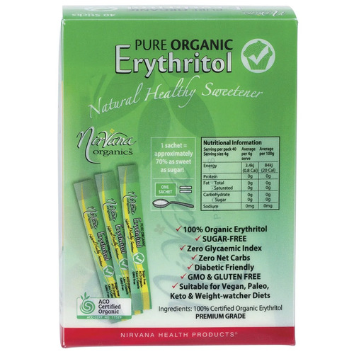 Nirvana Organics Erythritol Sticks 40x4g