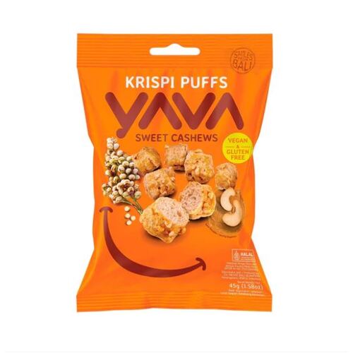 Yava Gluten Free Krispi Puffs Sweet Cashews 45g